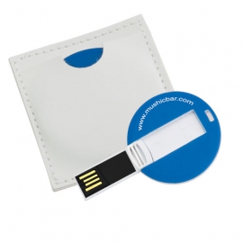Funda polipiel blanca para Boton Card USB