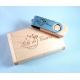 PACK USB TWIST COMBI & Caja de madera redondeada