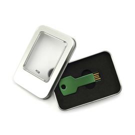LLAVE STOCK USB Caja metal con ventana 4GB - 8GB