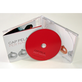 CD duplicado e impreso en caja Jewel box bandeja negra