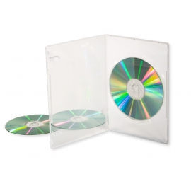 Caja DVD para un disco calidad alta transparente
