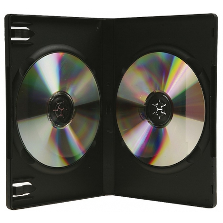 Caja 2 DVD negra calidad alta